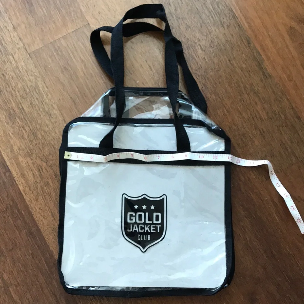 Clear see through small tote bag